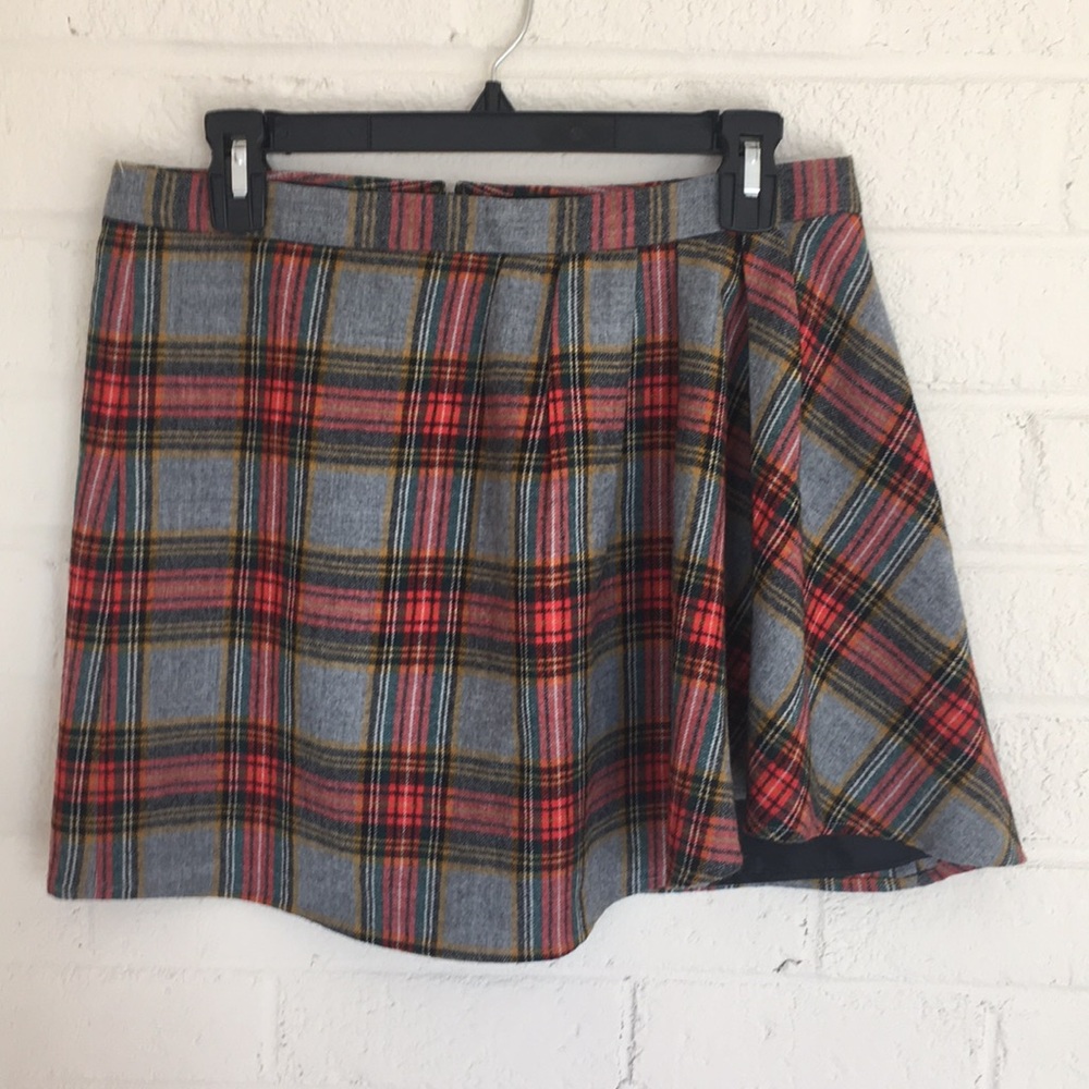 J Crew Plaid Mini Skirt, size 6